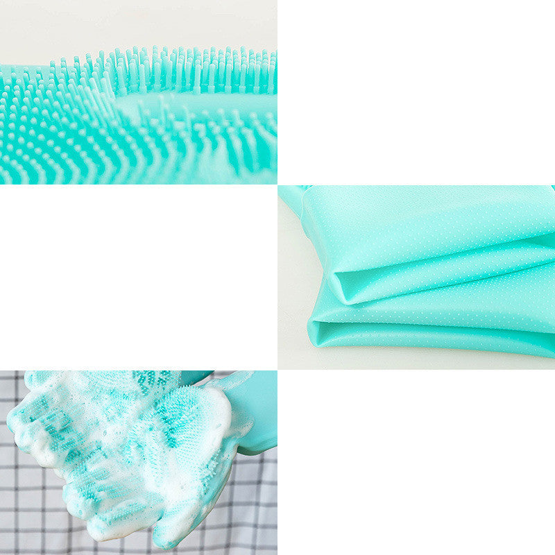 2-in-1 Silicone Pet Grooming & Bath Gloves – Deep Cleaning & Massage for Dogs and Cats