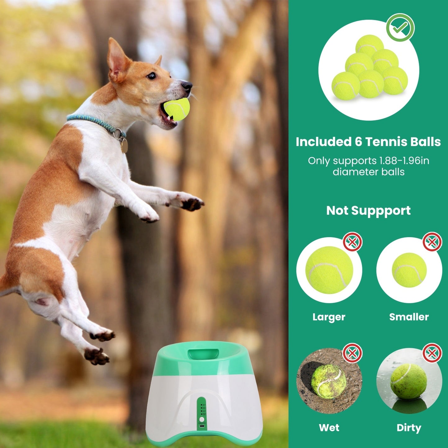 Automatic Dog Ball Launcher – Interactive Tennis Thrower for Small & Medium Dogs