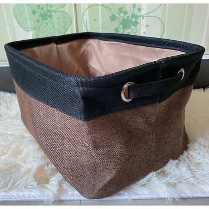 Pet Storage Basket – Foldable Linen Toy Organizer