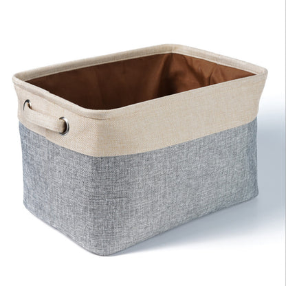 Pet Storage Basket – Foldable Linen Toy Organizer
