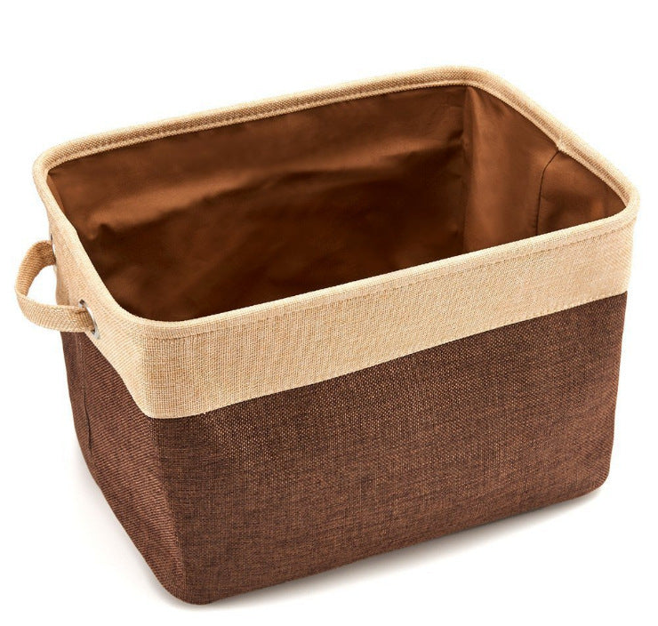 Pet Storage Basket – Foldable Linen Toy Organizer