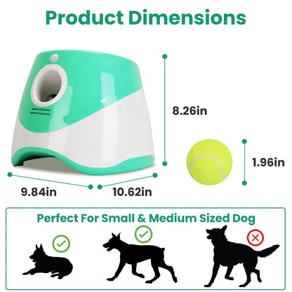 Automatic Dog Ball Launcher – Interactive Tennis Thrower for Small & Medium Dogs