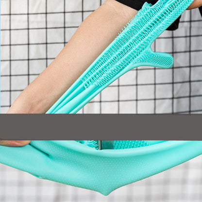 2-in-1 Silicone Pet Grooming & Bath Gloves – Deep Cleaning & Massage for Dogs and Cats