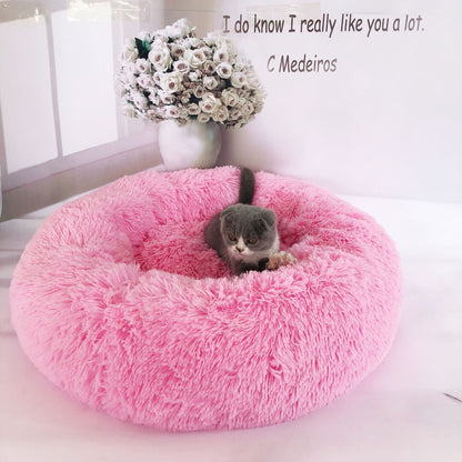 Calming Donut Bed – Ultra Plush Anti-Anxiety Pet Bed (40–120cm)