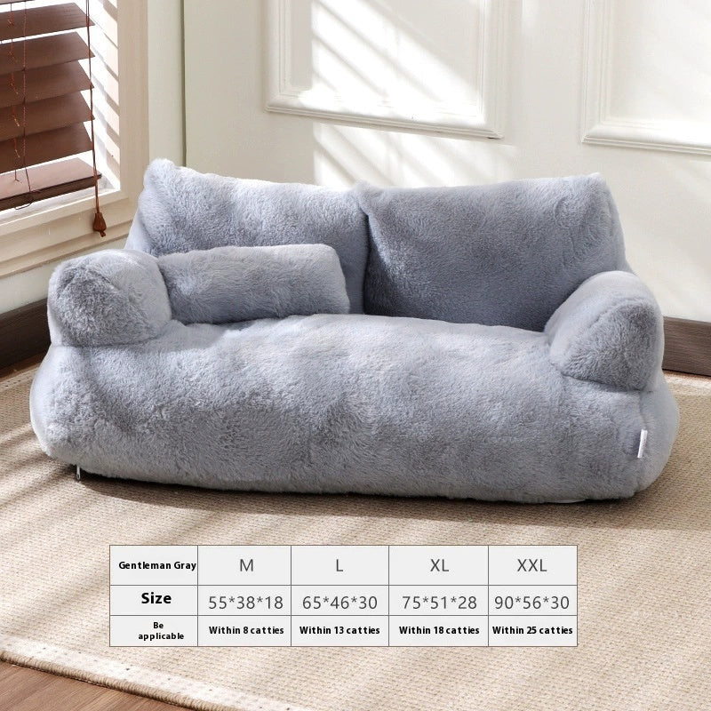 Luxury Fluffy Sofa Bed for Pets – Ultra Soft & Washable