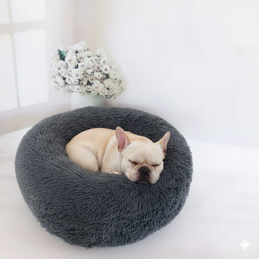 Calming Donut Bed – Ultra Plush Anti-Anxiety Pet Bed (40–120cm)