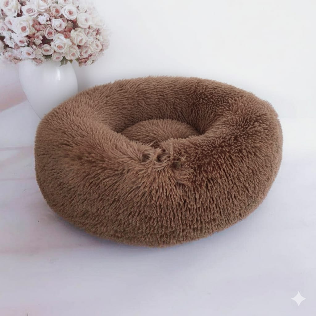 Calming Donut Bed – Ultra Plush Anti-Anxiety Pet Bed (40–120cm)
