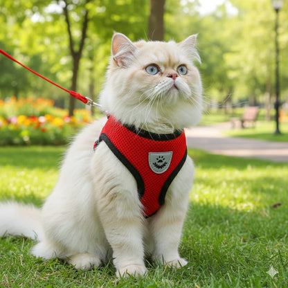 No-Pull Dog Harness + Matching Leash Set for Small & Medium Small Breeds & Cats