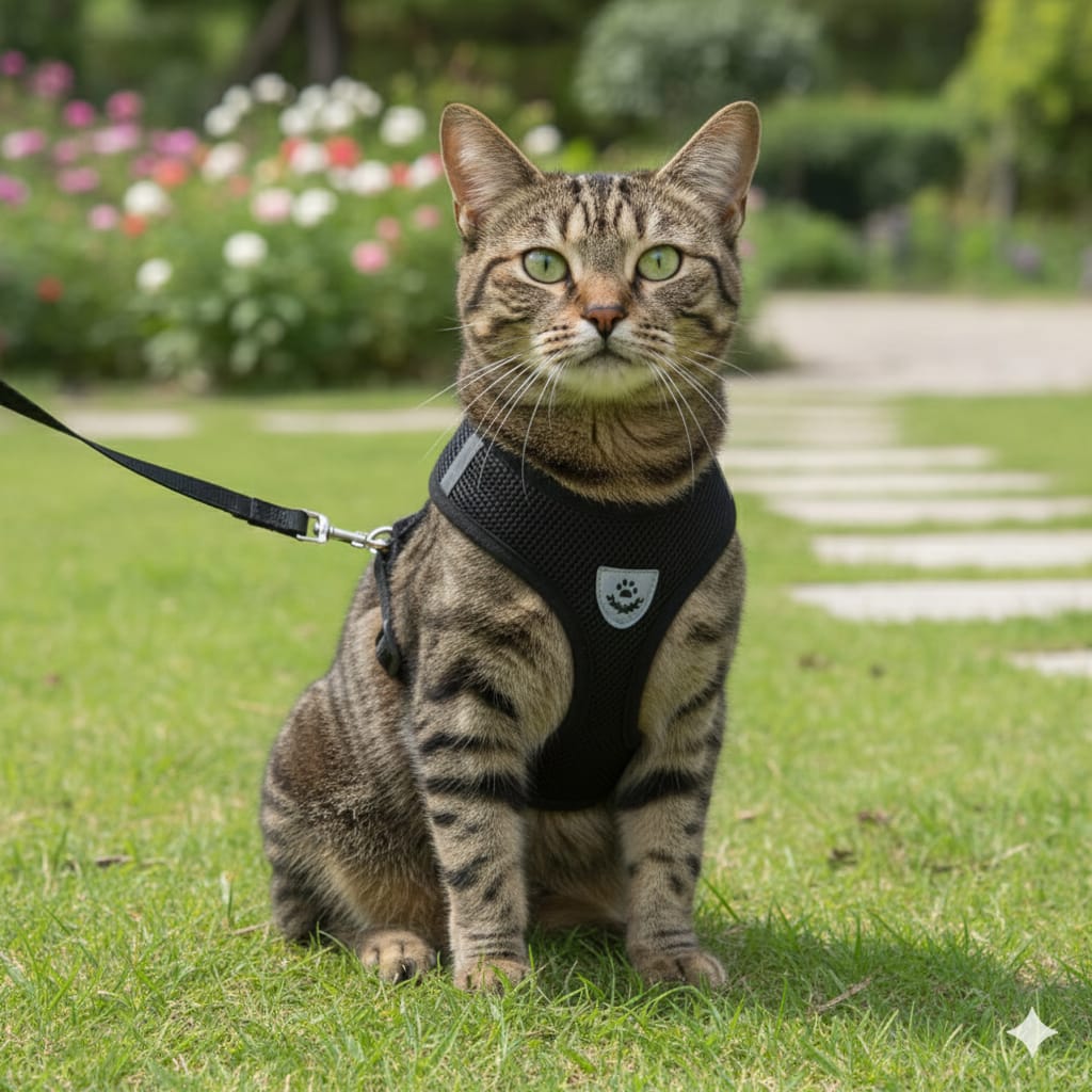 No-Pull Dog Harness + Matching Leash Set for Small & Medium Small Breeds & Cats