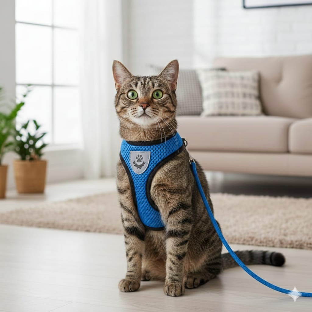 No-Pull Dog Harness + Matching Leash Set for Small & Medium Small Breeds & Cats