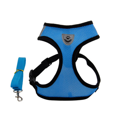 No-Pull Dog Harness + Matching Leash Set for Small & Medium Small Breeds & Cats